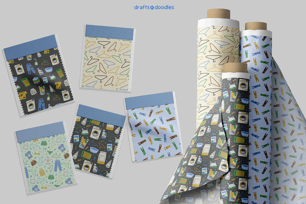 Laundry Day Clipart and Pattern Set, a Pattern Graphic by Drafts n Doodles (Photo 7 of 11)