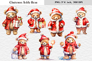 Christmas Teddy Bear Clipart, a Graphic by Kseniia_designer's shop (Thumbnail 3 of 5)