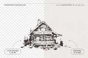 Huge Collection of Cabin Sketches, an Empty State Illustration by TheMountBirdStudio (Thumbnail 2 of 15)