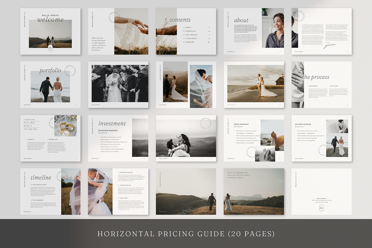 Photographer Template Bundle Canva, a Marketing Template by frommakertomaker (Photo 3 of 10)