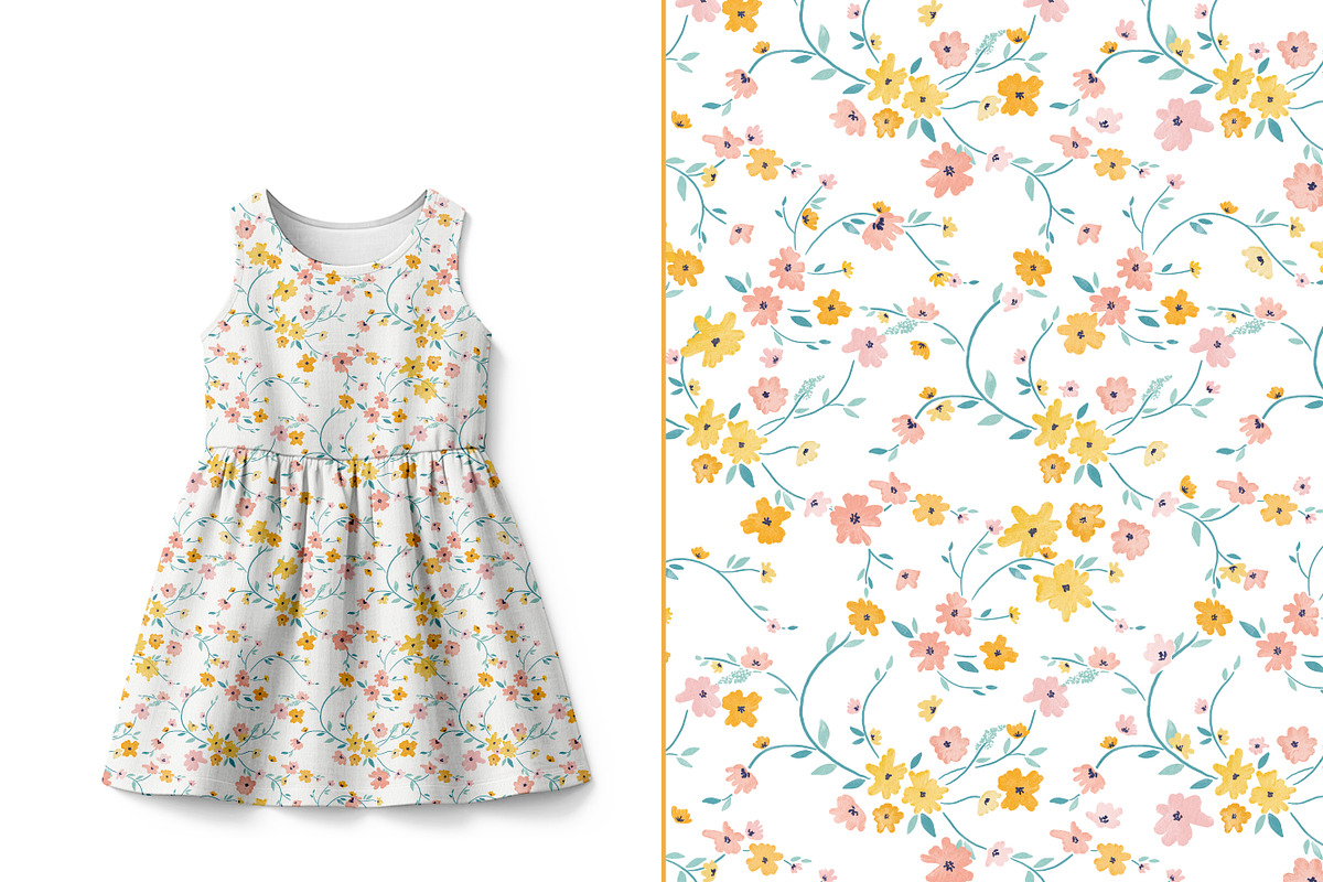 Kids floral seamless pattern checks, a Graphic by DigitalArsiart (Photo 9 of 13)