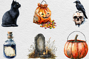Vintage Halloween Elements Clipart, an Illustration by Black Bird Studio (Thumbnail 5 of 6)