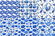 Sea Toile Clipart and Patterns, a Decorative Illustration by Nicole Branger Art (Thumbnail 16 of 28)