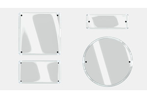 Glass Plates Round, Square And