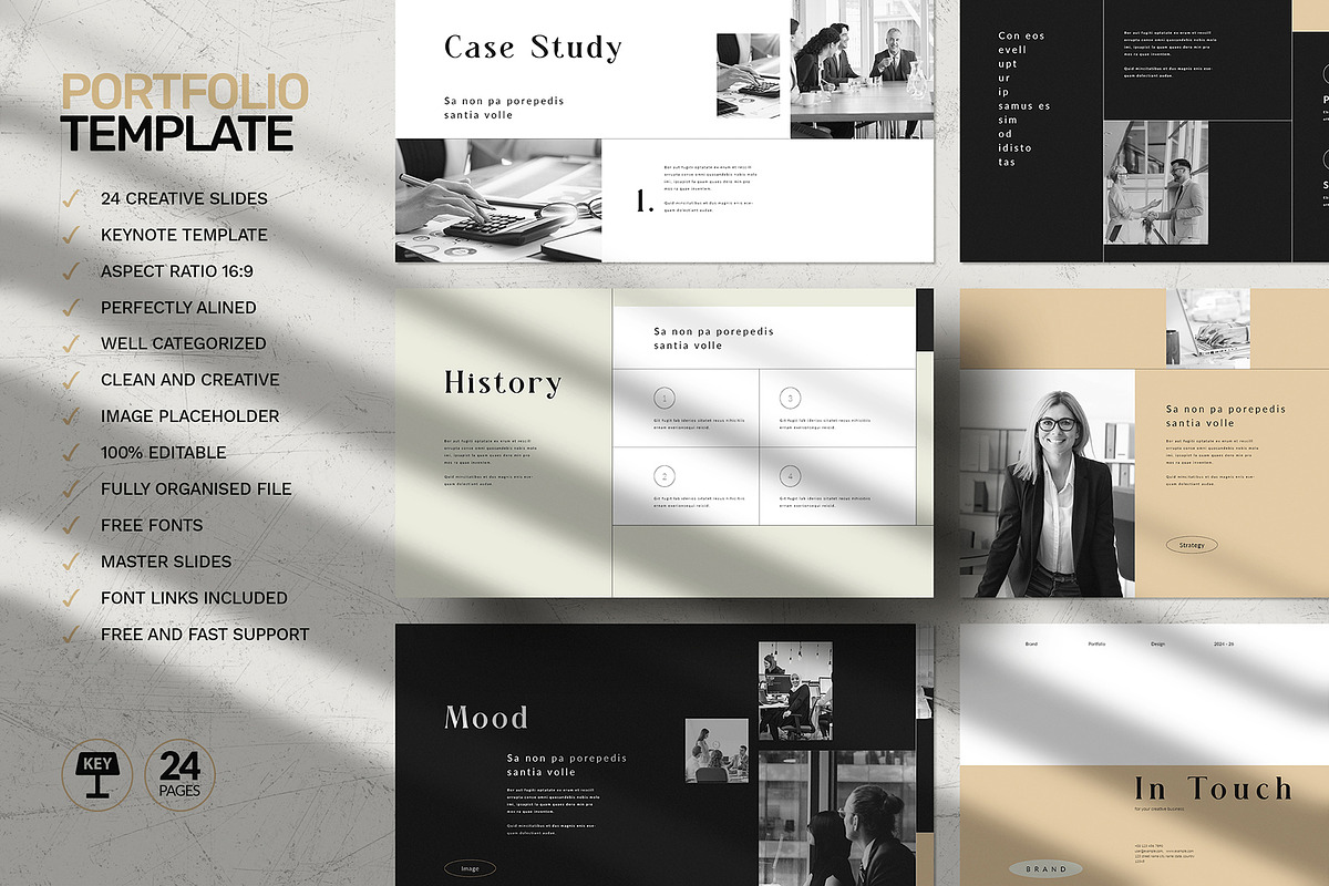 Portfolio Template Keynote, a Presentation Template by White Graphic (Photo 2 of 7)