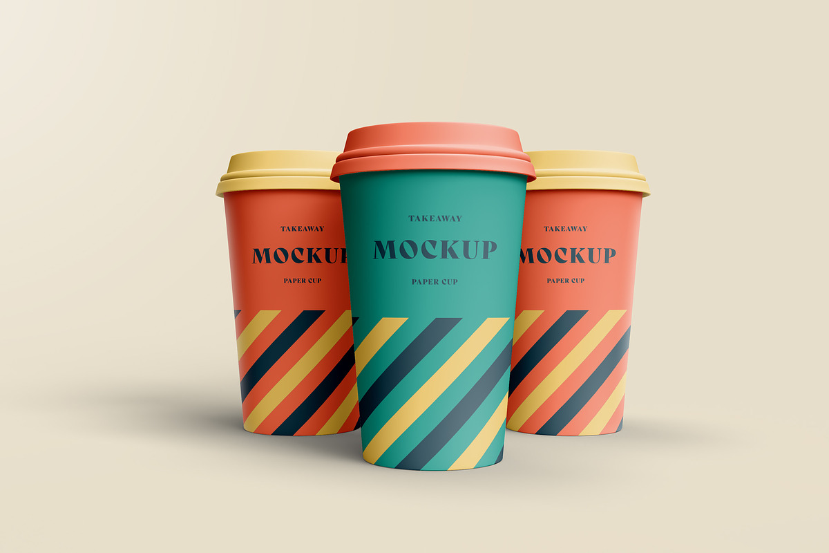 Take Away Paper Coffee Cup Mockups, a Cups & Container Mockup by dpi (Photo 11 of 24)
