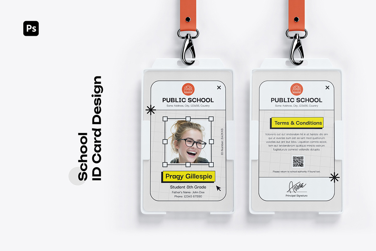 Student ID Card Template – Vol 07, a Stationery Template by graphix_shiv (Photo 1 of 2)