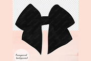 56 Black Satin Bows and Ribbons PNG, an Object Graphic by ThingsbyLary (Thumbnail 7 of 10)