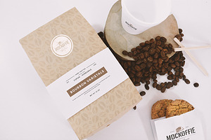 Coffee Bag and Cup Mockup
