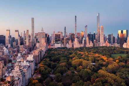 Aerial view of Central park