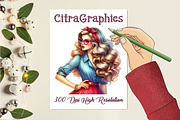 Comic Style Pop Art Girls PNG, a Graphic by CitraGraphics (Thumbnail 3 of 6)