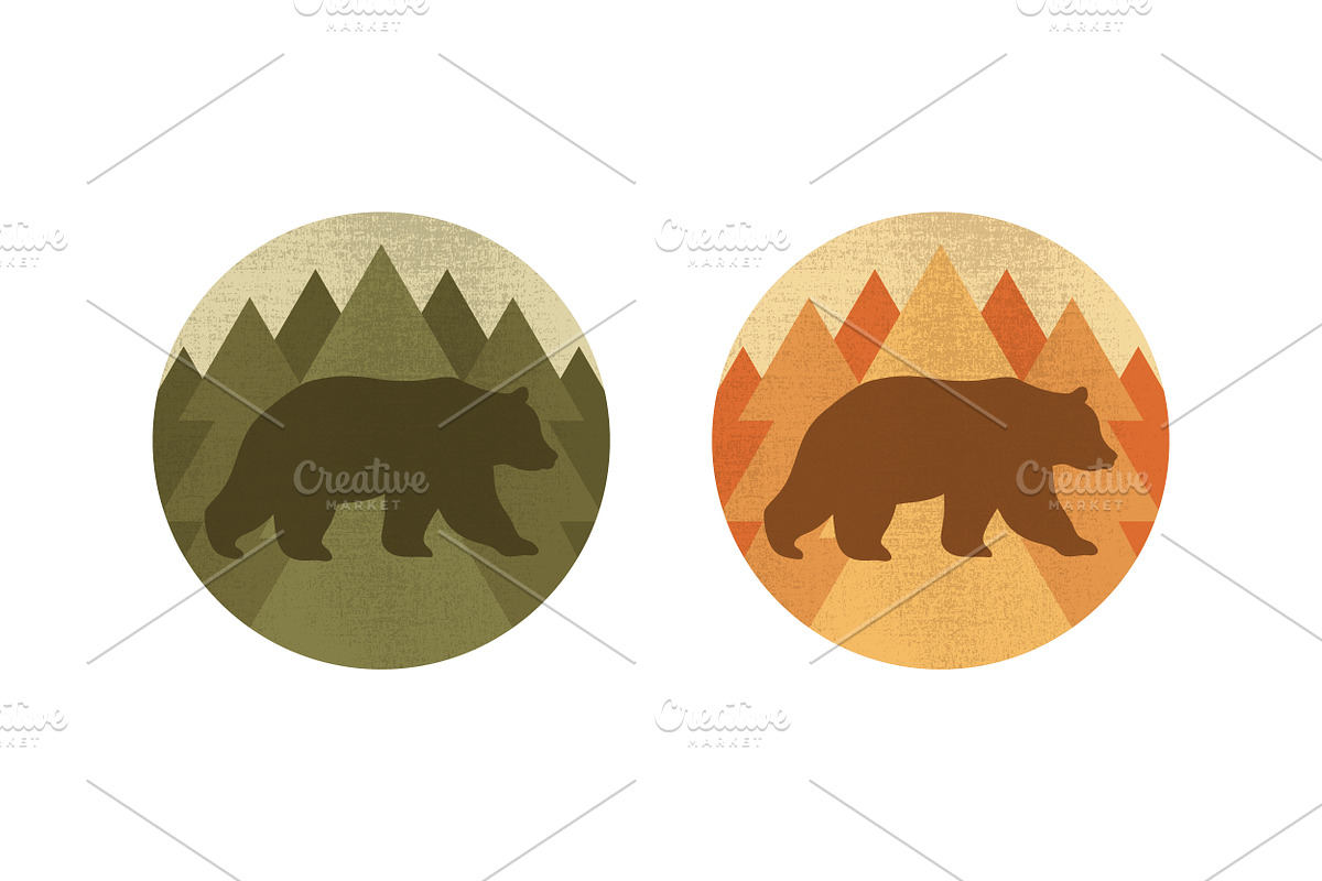 Forest Animals Emblem Collection, an Animal Illustration by PsychocheArt (Photo 2 of 9)