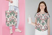 Watercolor flower pattern Protea, a Pattern Graphic by Kate Creative Studio (Thumbnail 2 of 5)