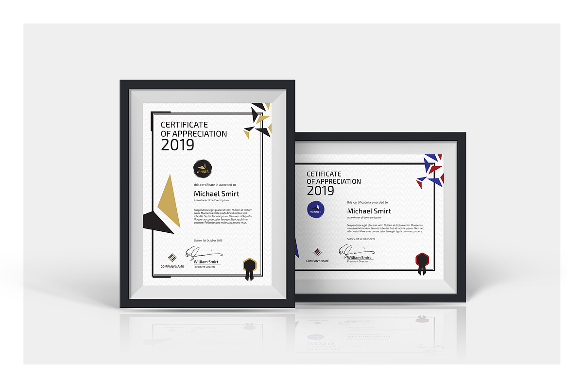 Modern Certificate, a Stationery Template by silukEight (Photo 1 of 7)