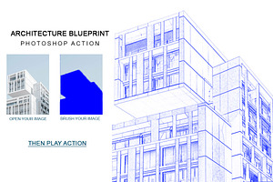 Architecture Blue Print Photoshop Ac