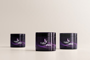 Violet Glass Cosmetic Jar Mock-up, a Cups & Container Mockup by pmvch (Thumbnail 3 of 20)