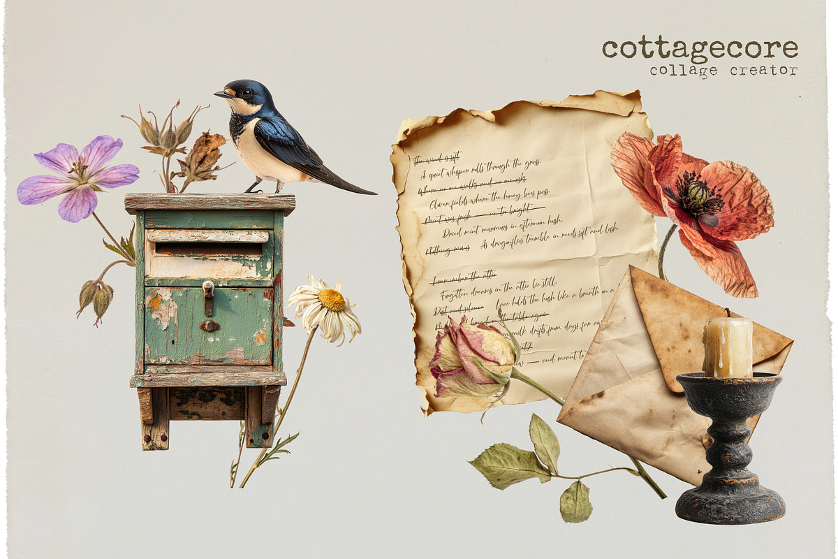Cottagecore Collage Creator, an Object Graphic by Polli Deeva (Photo 8 of 11)
