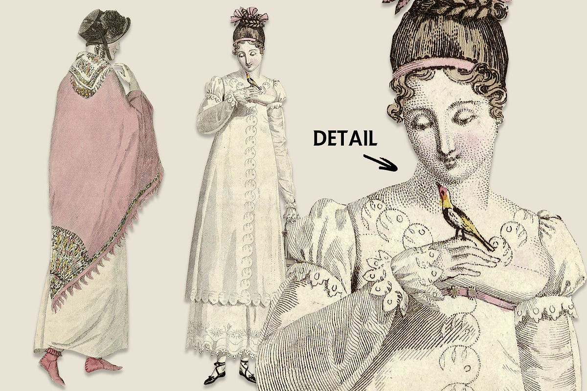 Jane Austen Era Regency Clipart Set, an Illustration by ephemoire (Photo 4 of 4)