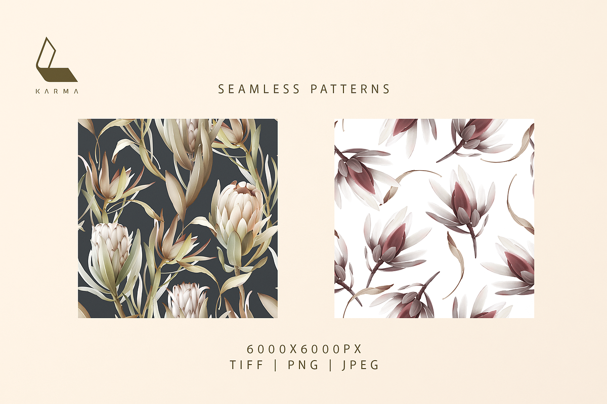 Protea | Seamless pattern, a Pattern Graphic by Karma (Photo 2 of 18)