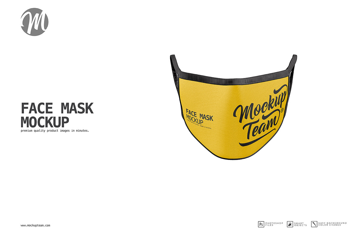 Face Mask Mockup Template, a Mask Mockup by mockupteam1 (Photo 2 of 2)