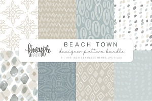 BEACH TOWN PATTERN BUNDLE DH