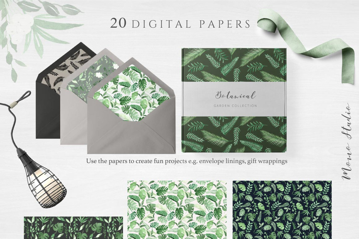 Botanica Watercolor Greenery Leaves, a Decorative Illustration by Momo Studio (Photo 13 of 16)