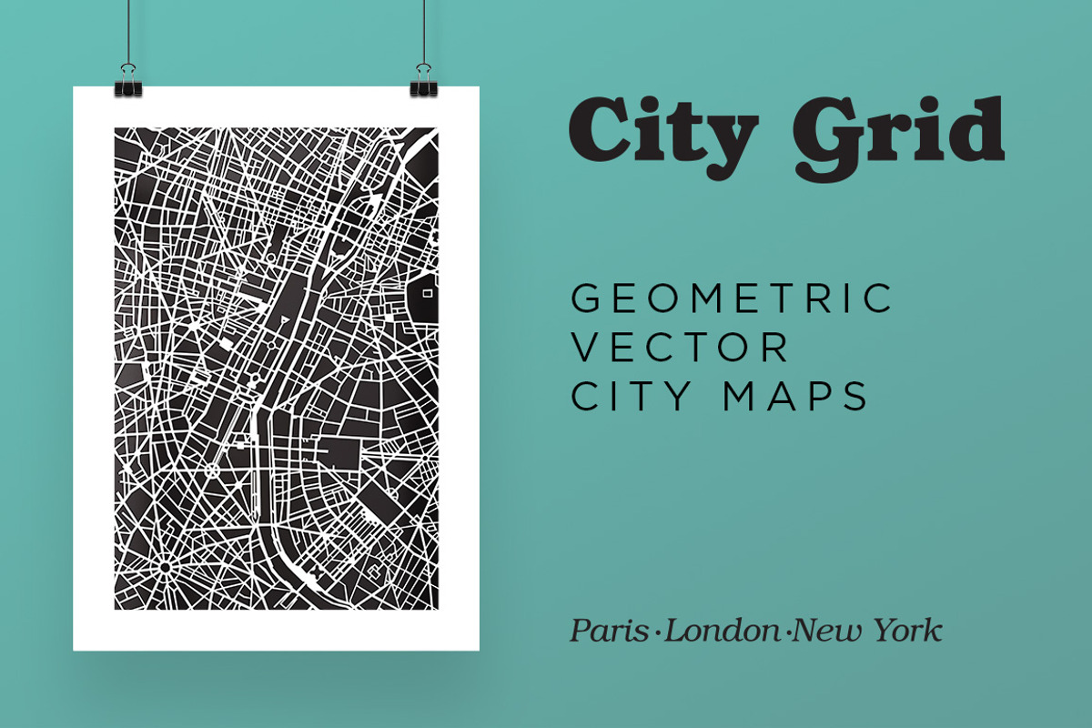 City Grid Maps, an Illustration by BlackBird Foundry (Photo 1 of 3)