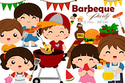 Barbeque Party Vector Clipart, a Decorative Illustration by Peekadillie Art (Thumbnail 1 of 3)