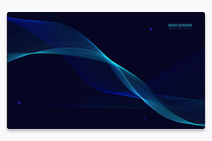 Dark Blue Wave Abstract Background