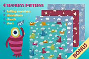Hand-drawn cartoon MONSTERS bundle, an Illustration by Pxlhead (Thumbnail 4 of 9)