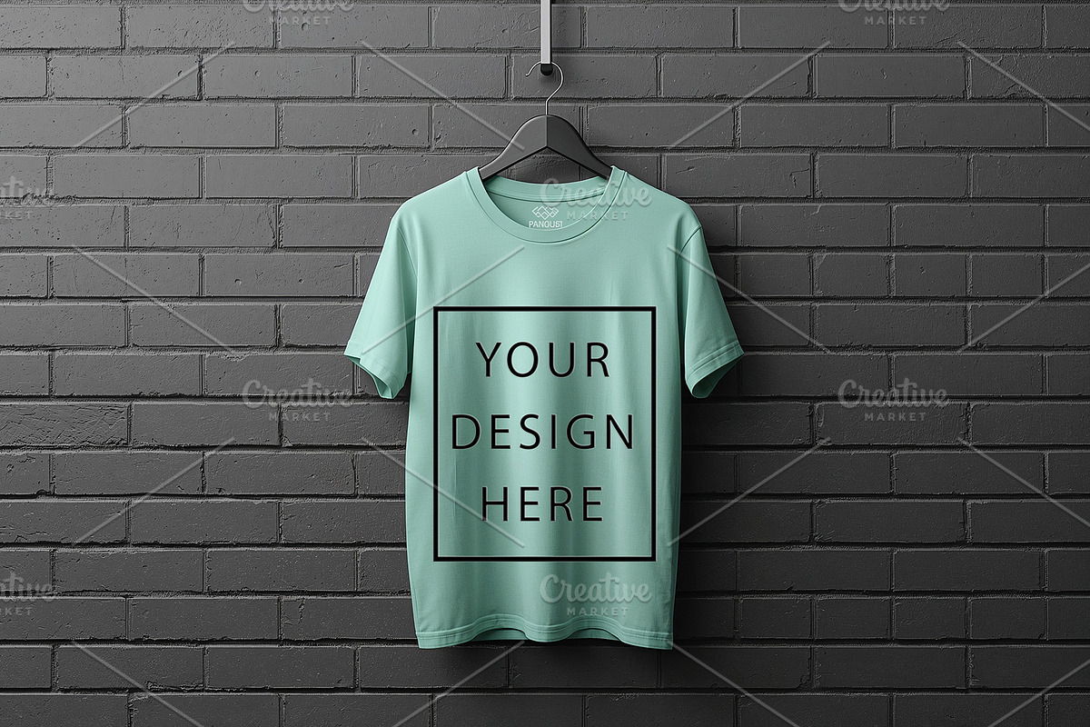 T-Shirt Mockup - Mint Green Edition, a Shirt Mockup by ForhadGFX (Photo 11 of 12)