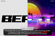 80s Retrowave Synthwave Text Effect, a Layer Style Add-On by Beast Designer (Thumbnail 2 of 2)