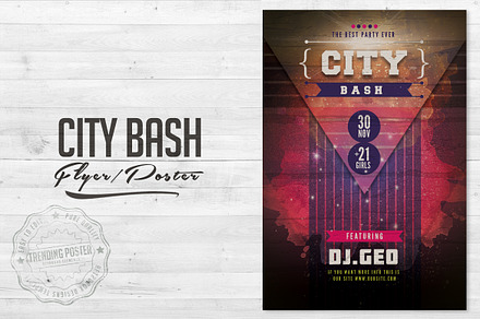 City Bash Flyer Poster
