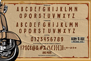 BORN TO RIDE- Weird Display Typeface, a Sans Serif Font by Gassstype (Thumbnail 6 of 8)