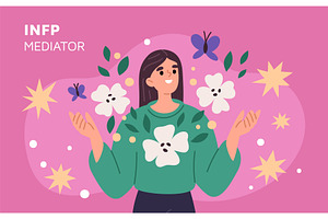 Mbti personality type. Female, a Person Illustration by YummyBuum