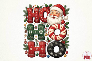 Ho Ho Ho Christmas Sublimation PNG, a Seasonal Illustration by DreamPrint404