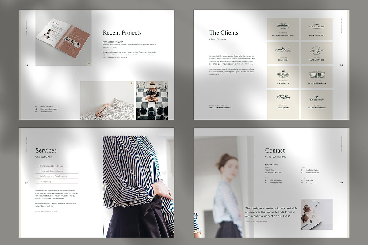 Serenity Portfolio Book, a Brochure Template by Imagination Area (Photo 6 of 9)