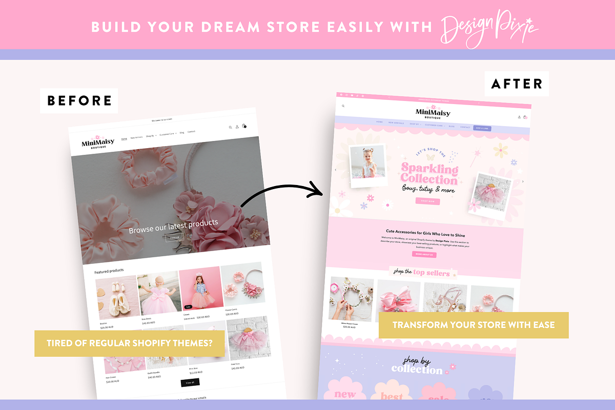 Girly Pink Shopify Theme, a Shopify Template by Design Pixie (Photo 5 of 11)