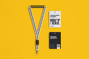 ID Card & Lanyard Mockup Sets, an Advertising Mockup by Artnivora.Std (Thumbnail 1 of 4)