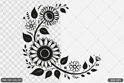 Sunflower Frame SVG PNG Bundle, an Illustration by Actual Pixel (Thumbnail 7 of 23)