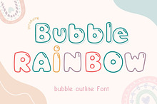 Bubble Rainbow - Outline Font