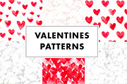 6 Valentines Pattern Hearts + marble, a Pattern Graphic by Heartmade by Claudia (Thumbnail 1 of 2)