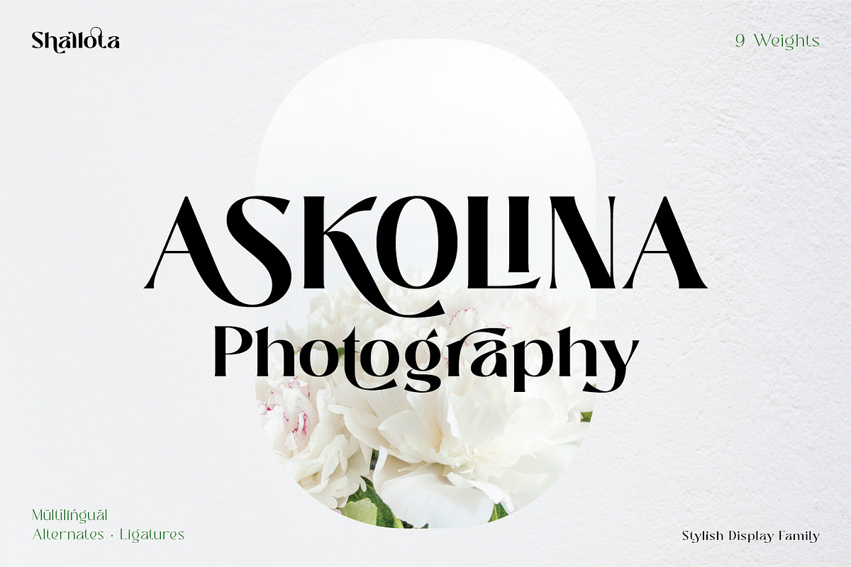 Shallota - Stylish Display Font, a Sans Serif Font by Ekahermawan (Photo 8 of 13)