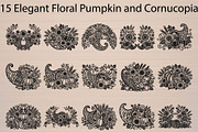 Elegant Floral Pumpkin Cornucopia, an Object Graphic by Gfx_Store (Thumbnail 16 of 16)