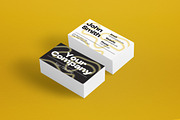 Yellow Black Grunge Business Card, a Business Card Template by graphicook (Thumbnail 4 of 6)