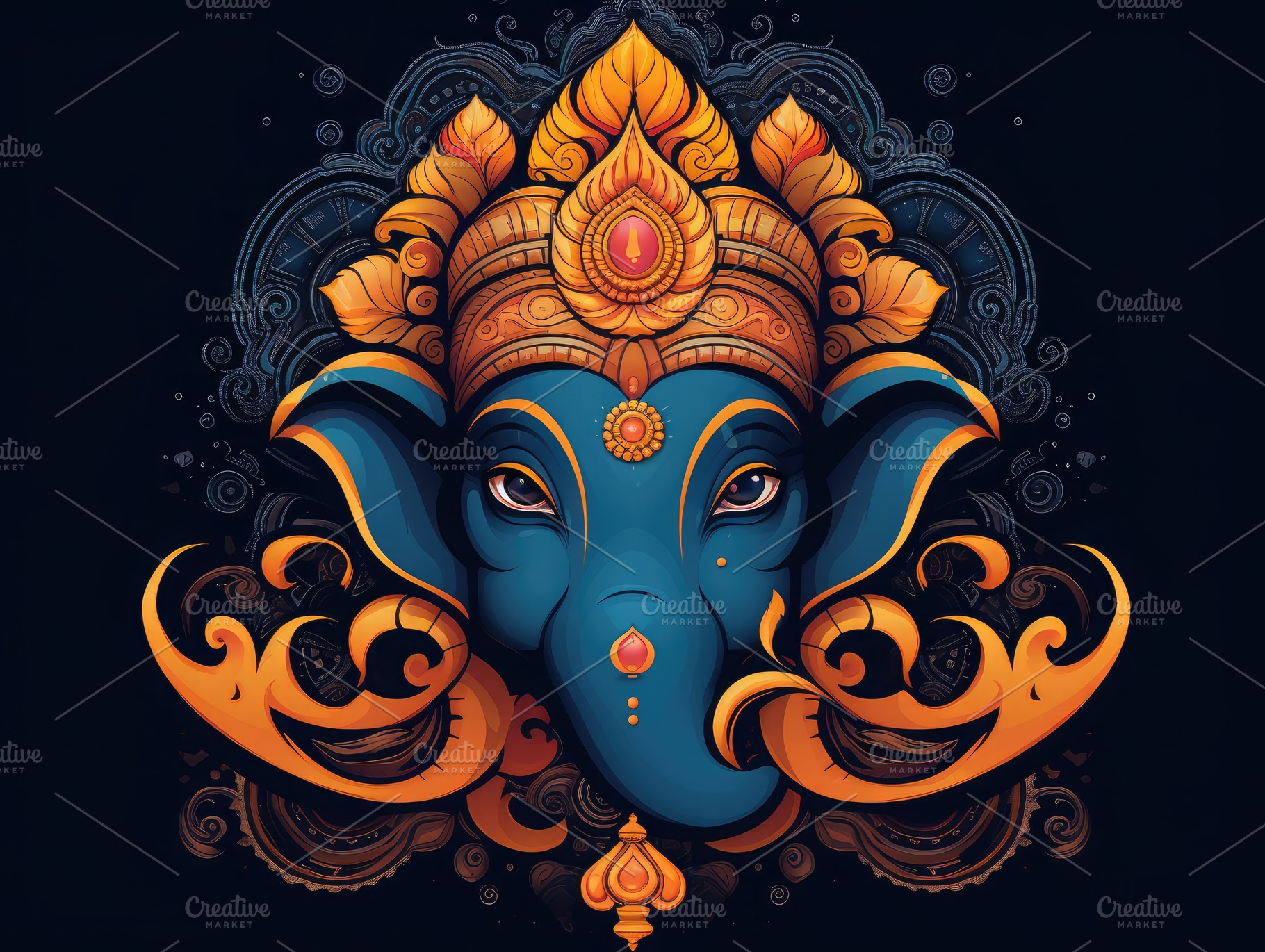 Lord ghanes beautiful vector illustr, a Photo by SaroStock