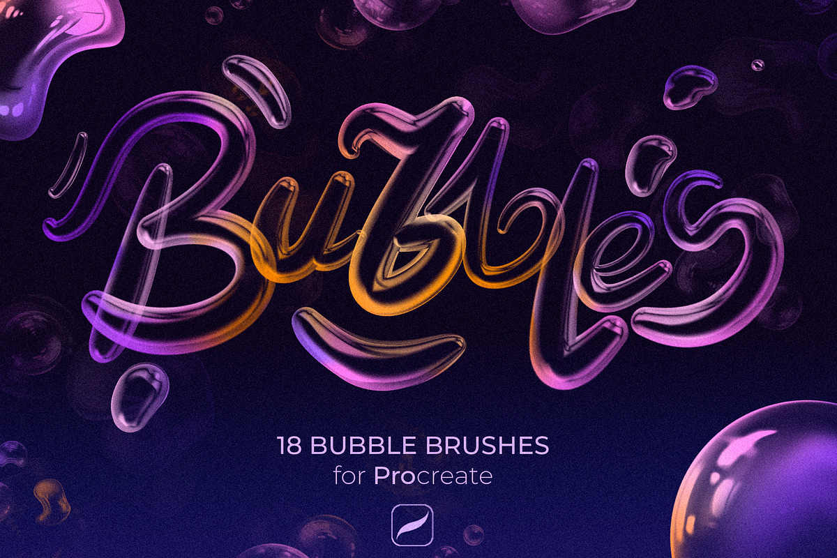 Bubble brushes for PROCREATE, a Brush Add-On by PixelJungle (Photo 1 of 3)