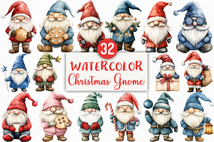Christmas Gnome Sublimation Clipart, an Illustration by Craft Nest