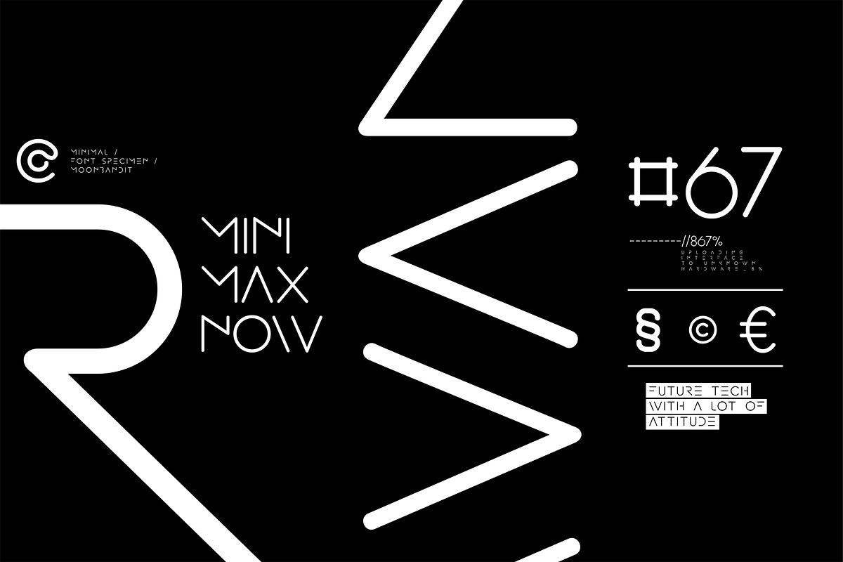 MINIMAL - modern futuristic font preview 5