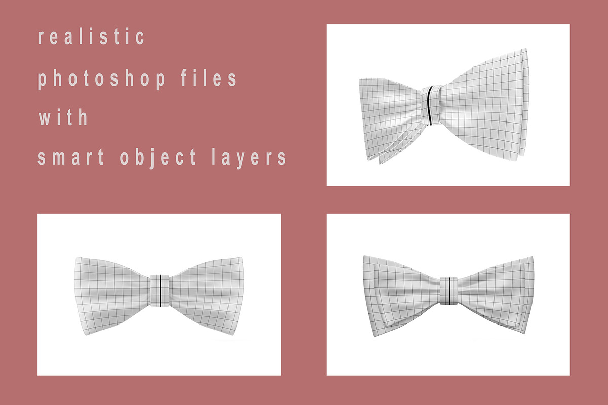 Bow Tie Mockup Set, an Apparel Mockup by moqirynart (Photo 5 of 10)